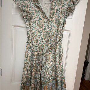 Oliphant Ruffle Collar Button Mini- Marseille Green - Size M